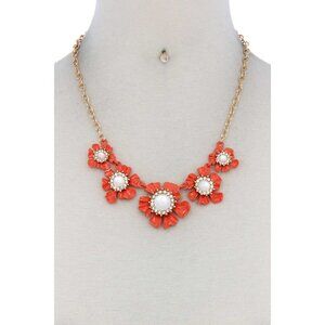 Floral Pearl Bead Necklace